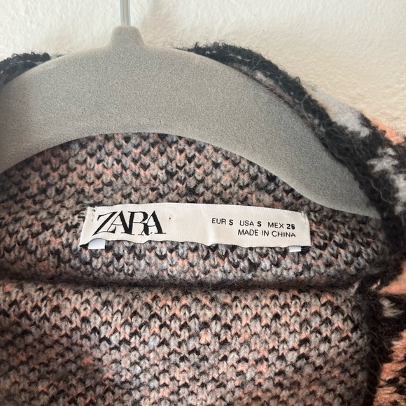 ZARA Floral Jacquard Knit Sweater Size Small - Picture 9 of 12